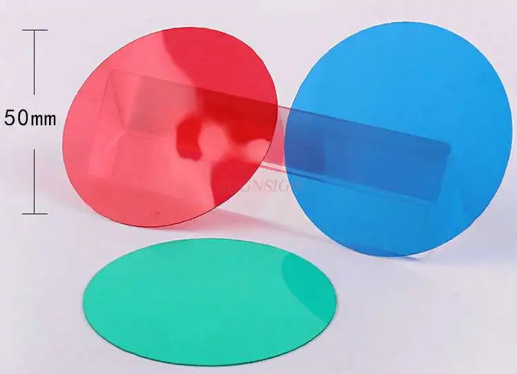 Three color Filter Color Translucent Film Red Green Blue Three color 50mm Children's Optical Experiment Fun Instrument