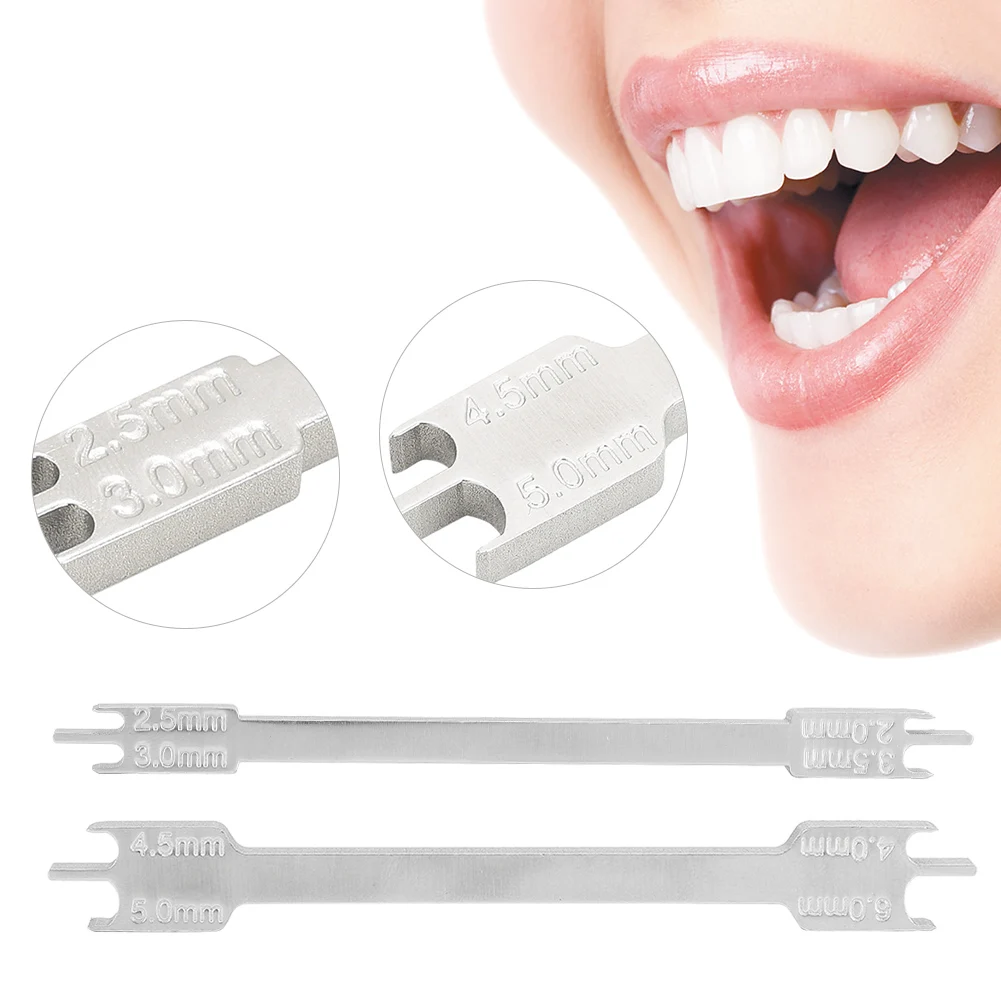 2 Types Dental Bracket Gauge Locator Alloy Rod Dental Materials Orthodontic Instruments High Precision Bracket Positioner Tool