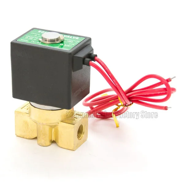 2 Way Pneumatic Brass Water Solenoid Valve PU-01 Orifice 1mm DC24V BSP Port G1/8