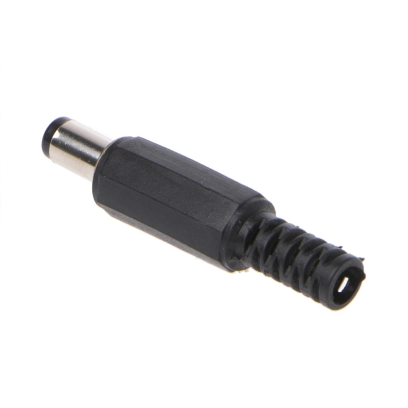 10 pces 5.5x2.5mm macho linha tomada conector adaptador plástico capa 4xfd