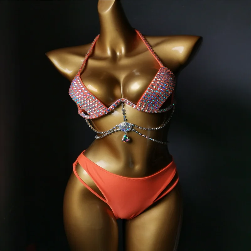 Imagem -05 - Venus Férias Mais Recente Design Sexy Menina Strass Rosa Biquini Bling Banho de Alta Qualidade 2023