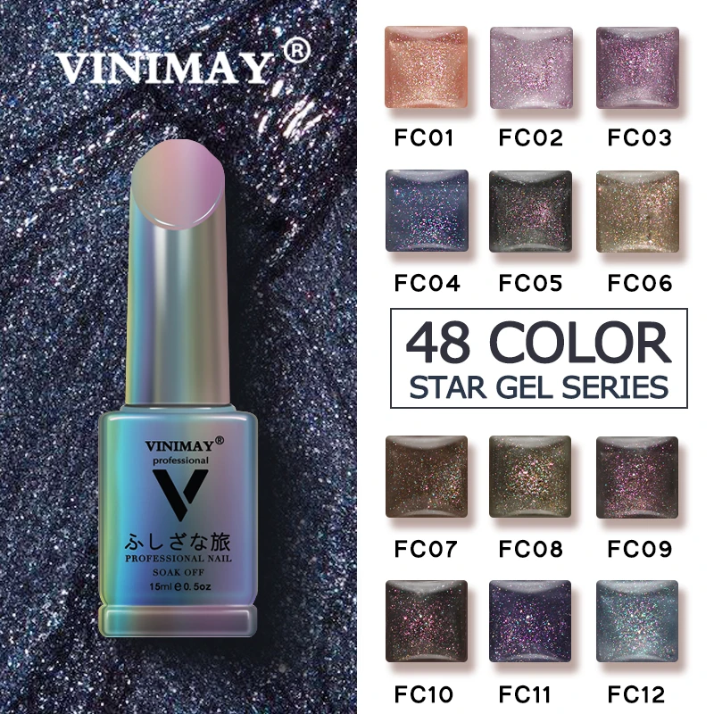 VINIMAY Bling Glitter Gel Polish Nail Gel Varnish UV Soak Off Gellak Gelpolish Nail Art Design Primer Manicure Nails Gel Lacque