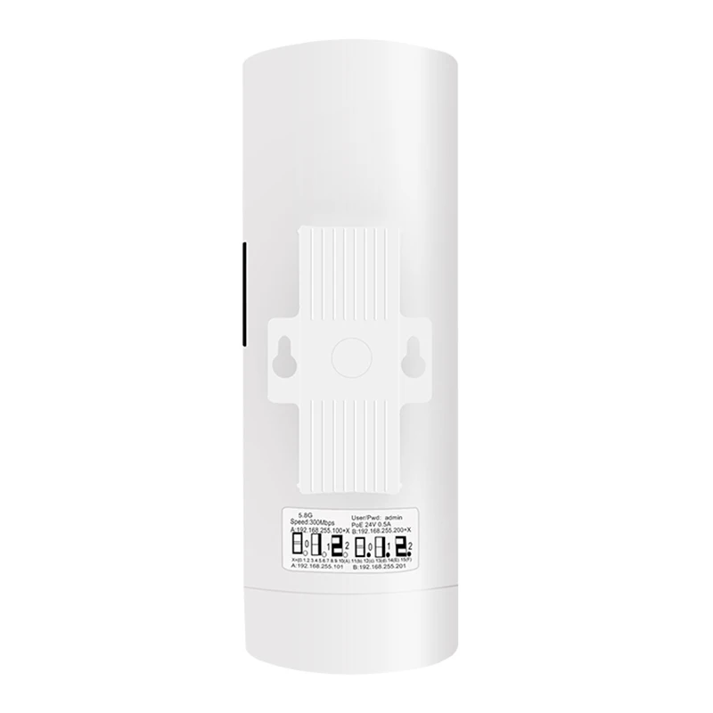 Roteador sem fio wifi ao ar livre ponte 300mbps wifi amplificador de sinal de alta potência 5.8ghz cpe roteador com 2*10/00m lan porto 1pc/2 pces