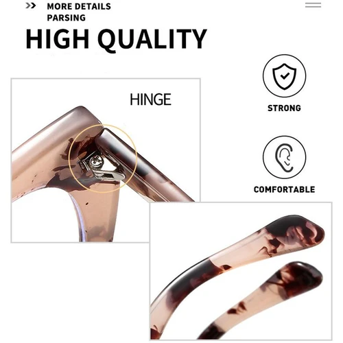 Imagen 2 del producto Gafas graduadas antirayos azules para mujer, montura grande, para miopía, ojo de gato, gafas de visión corta, dioptrías de 0-0,5-0,75 a-6,0