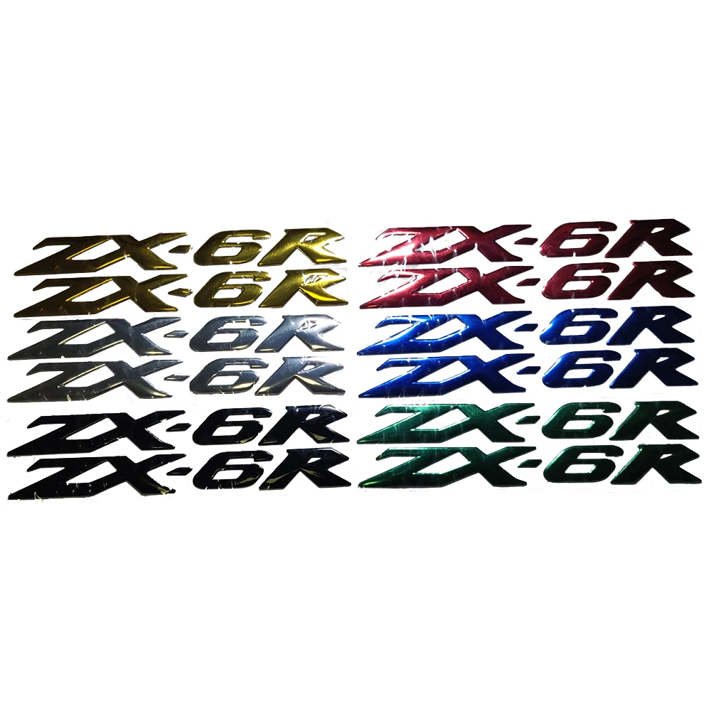 Para Kawasaki Ninja ZX10R ZX14R ZX6R ZX7R ZX9R ZX12R Z250 Motocicleta Emblema 3D Emblema Emblema Tanque Decalque Ninja ZX-10R ZX-14R ZX-6R Adesivo