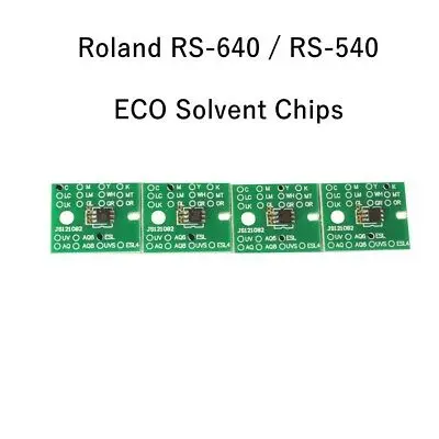 

Permanent Chips ECO Solvent For Roland RS-640/RS-540 Inkjet Print-4pcs/set CMYK