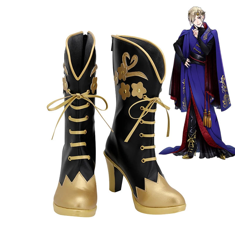 Twisted Wonderland Vil Schoenheit jeux d'anime personnaliser chaussures de Cosplay bottes