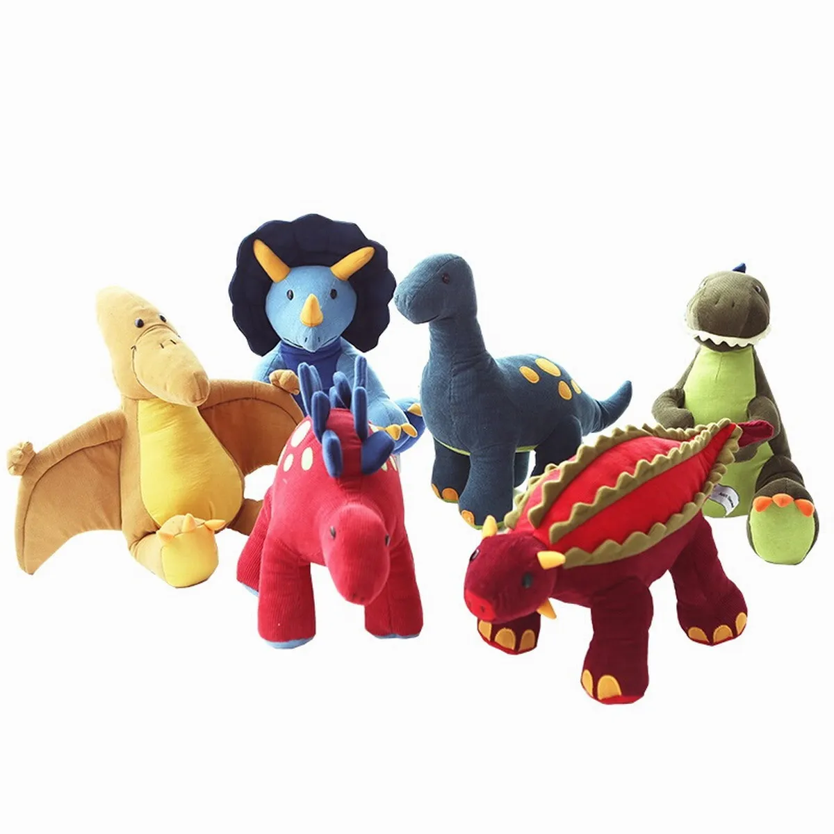 Kawaii New Dinosaur peluche giocattoli per bambini Tyrannosaurus Rex Ankylosaurus collo lungo drago pterosauri Raptors Triceratops mirrosaurus