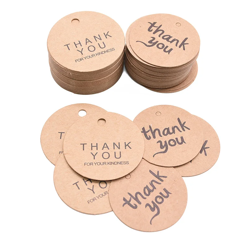 

100pcs paper gift label tag handmade Party tag festival wedding favors cookies Gift Box decorative packing tag