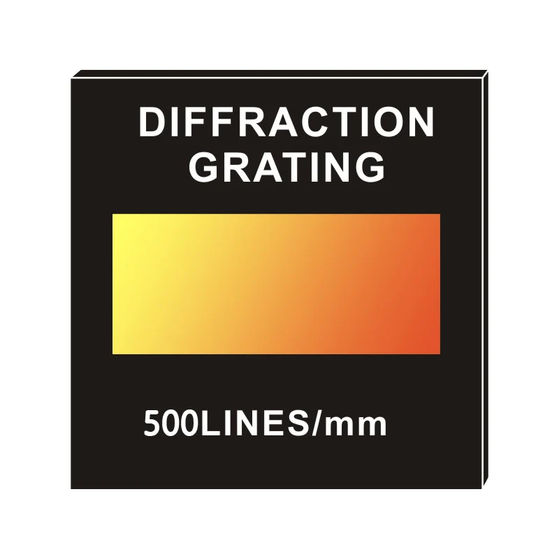 Holographic reflection spectroscopic grating 500 lines 1mm teaching demonstration physical optics spectrum diffraction grating