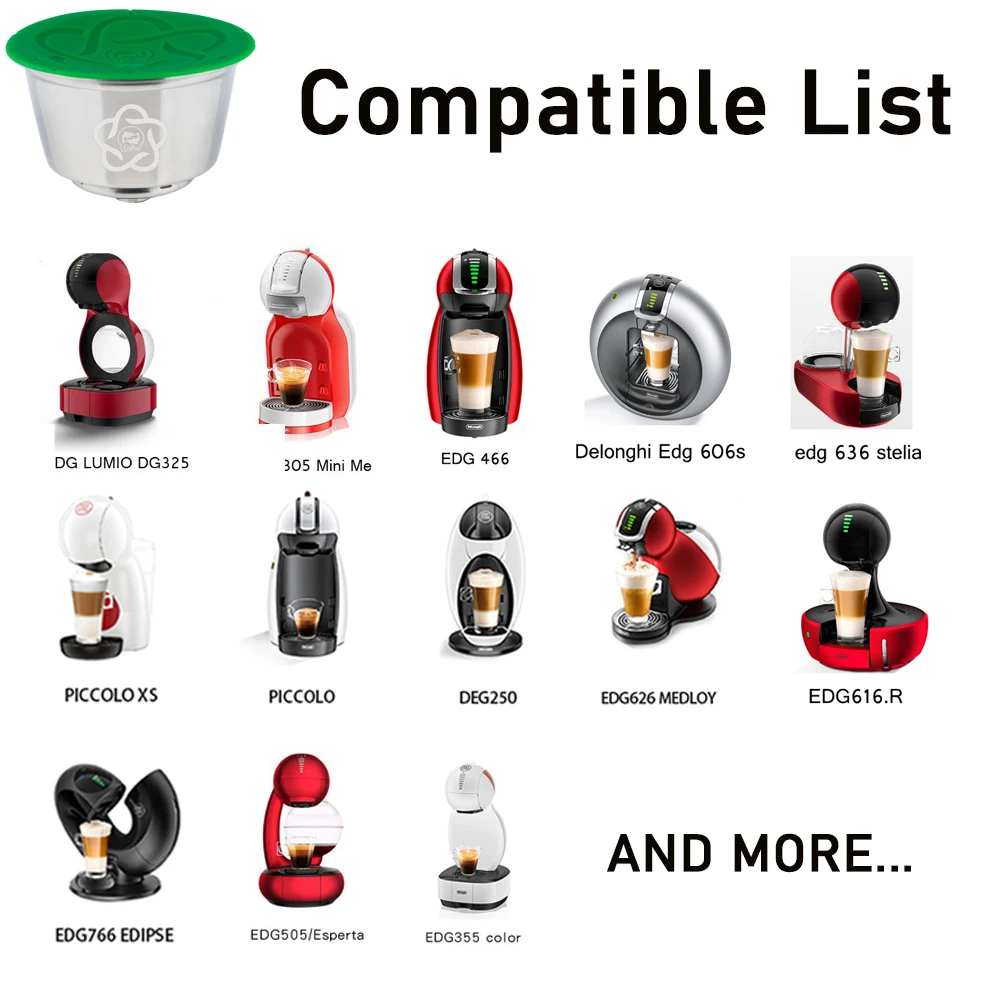 Universal Compatibility Coffee Capsules For Dolce Gusto Stainless Steel Reusable Pods Refillable Milk Coffee Crema Maker Filters