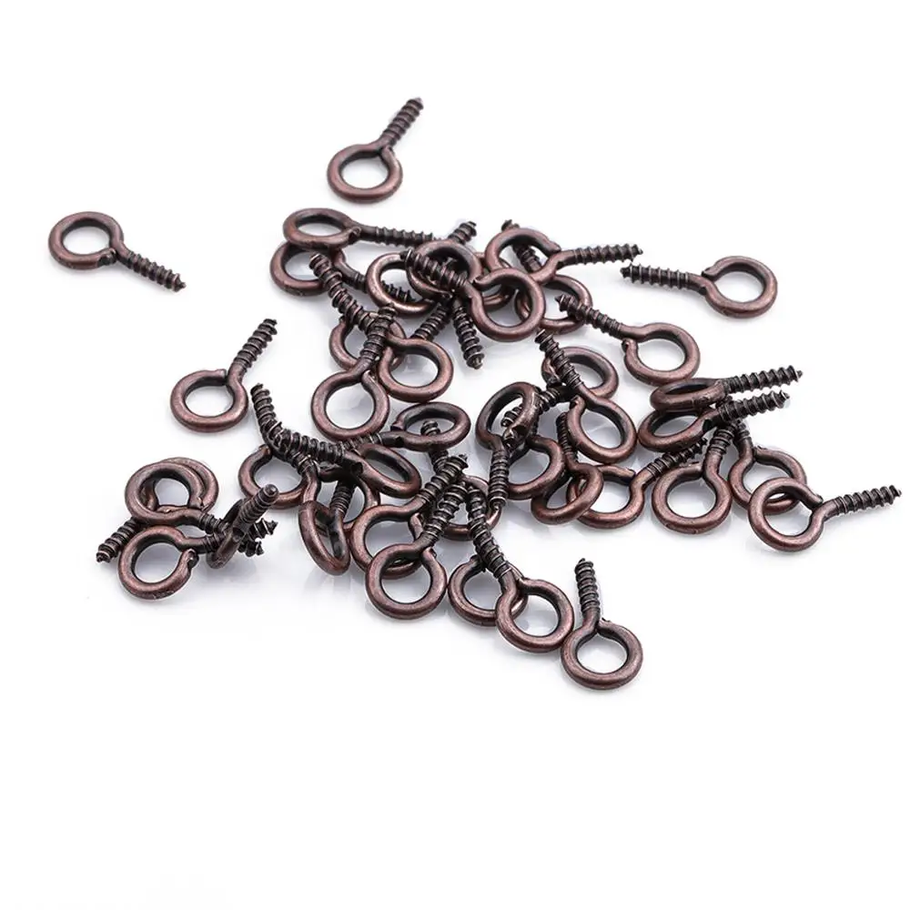 200 stücke Kleine Tiny Mini Auge Pins Nietstifte Haken Ösen Schraube Gewinde Gold Rhodium Umklammert Haken Für DIY Schmuck Machen erkenntnisse