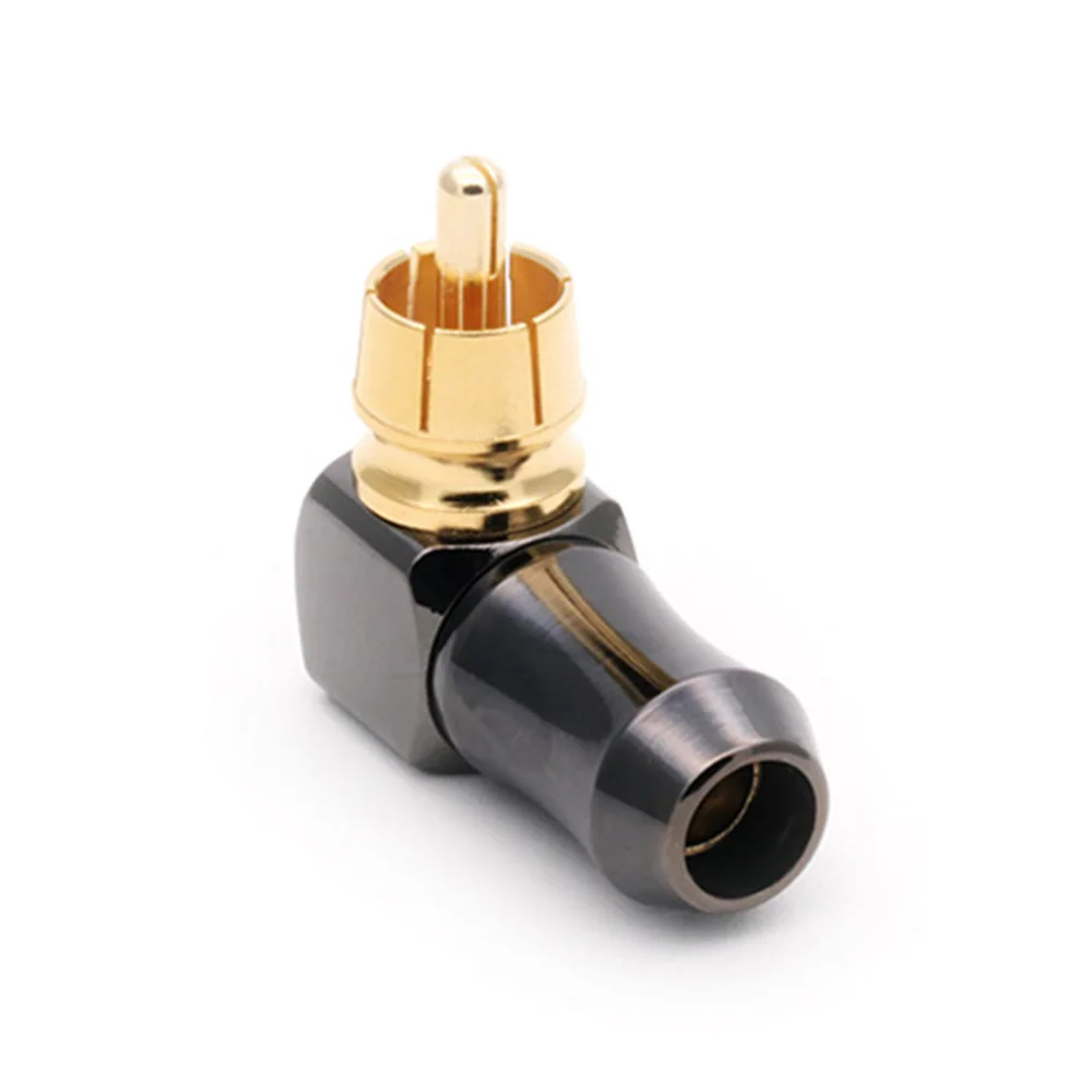 1PC RCA Connector, RCA Right Angle HIFI Terminals, High Quality Gold Plated, Supporting up to 6.5mm Cable