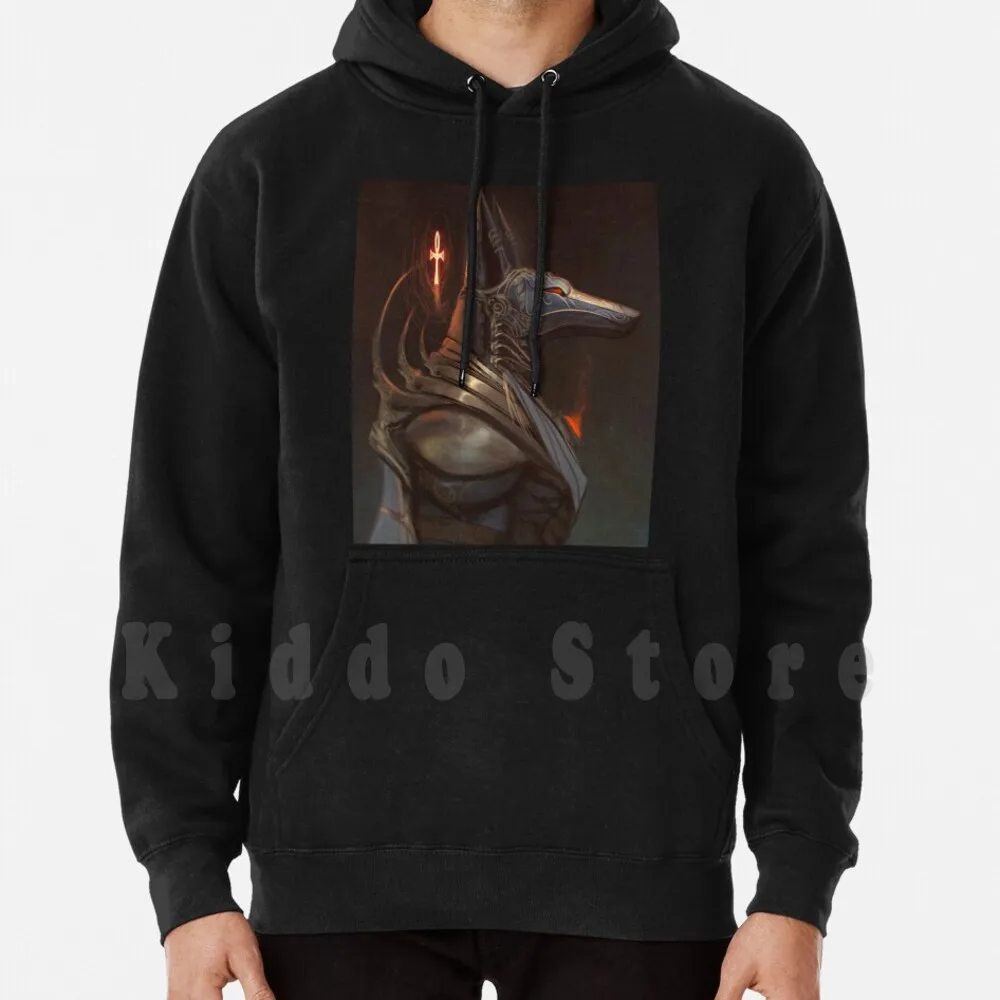 Anubis Hoodies Long Sleeve Anubis Egypt Pharaoh God Fantasy