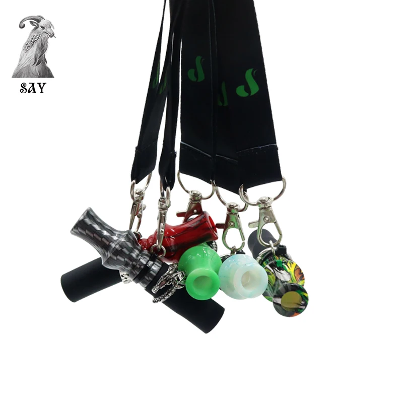 SY Hookah Colorful Shisha Mouth Tips Resin Hookah Mouthpiece with Hang Rope Strap Chicha Narguile Water Pipe Mouthpieces