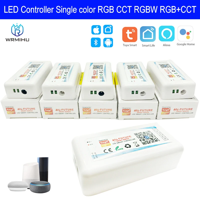 

DC5-24V Tuya Wi-Fi Беспроводной LED Управление; Alexa Google Voice Управление для DIM CCT RGB/RGBW/RGB + CCT светодиодные ленты Поддержка iOs приложение для Android