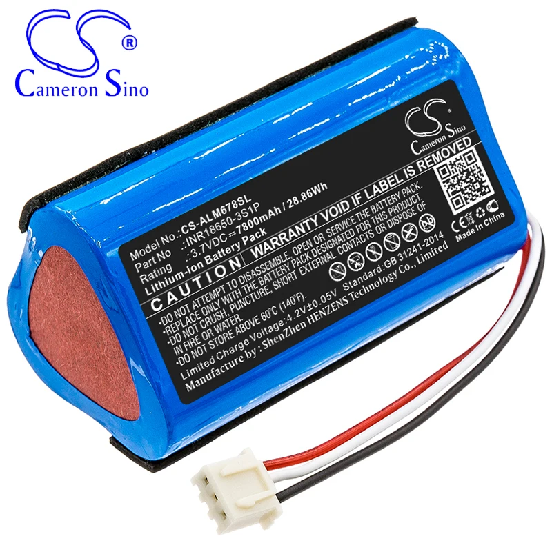 CameronSino Battery for Altec Lansing Omni Jacket iMW678 iMW678-BLK iMW678-BLU fits Altec Lansing INR18650-3S1P Speaker Battery