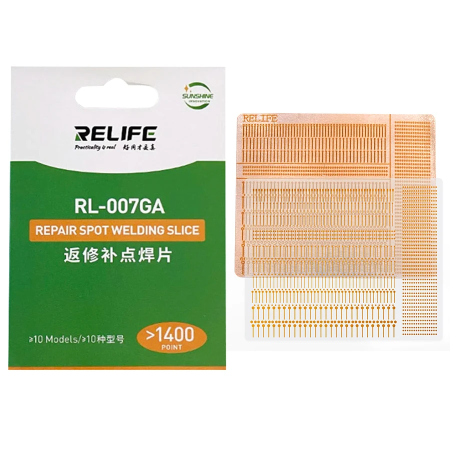 RELIFE RL-007GA Dot Repairing Solder Lug Spot Soldering Pad for iPhone Welding Board Fly Wire Flywire IC Repair Fix 1400 Dots