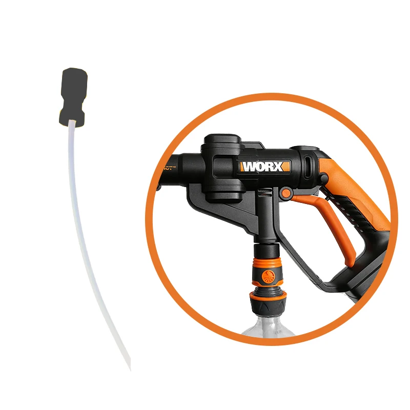 Free shipping  FOR WORX  Hydroshot Bottle Cap Connector with Draw Hose, Orange or Black