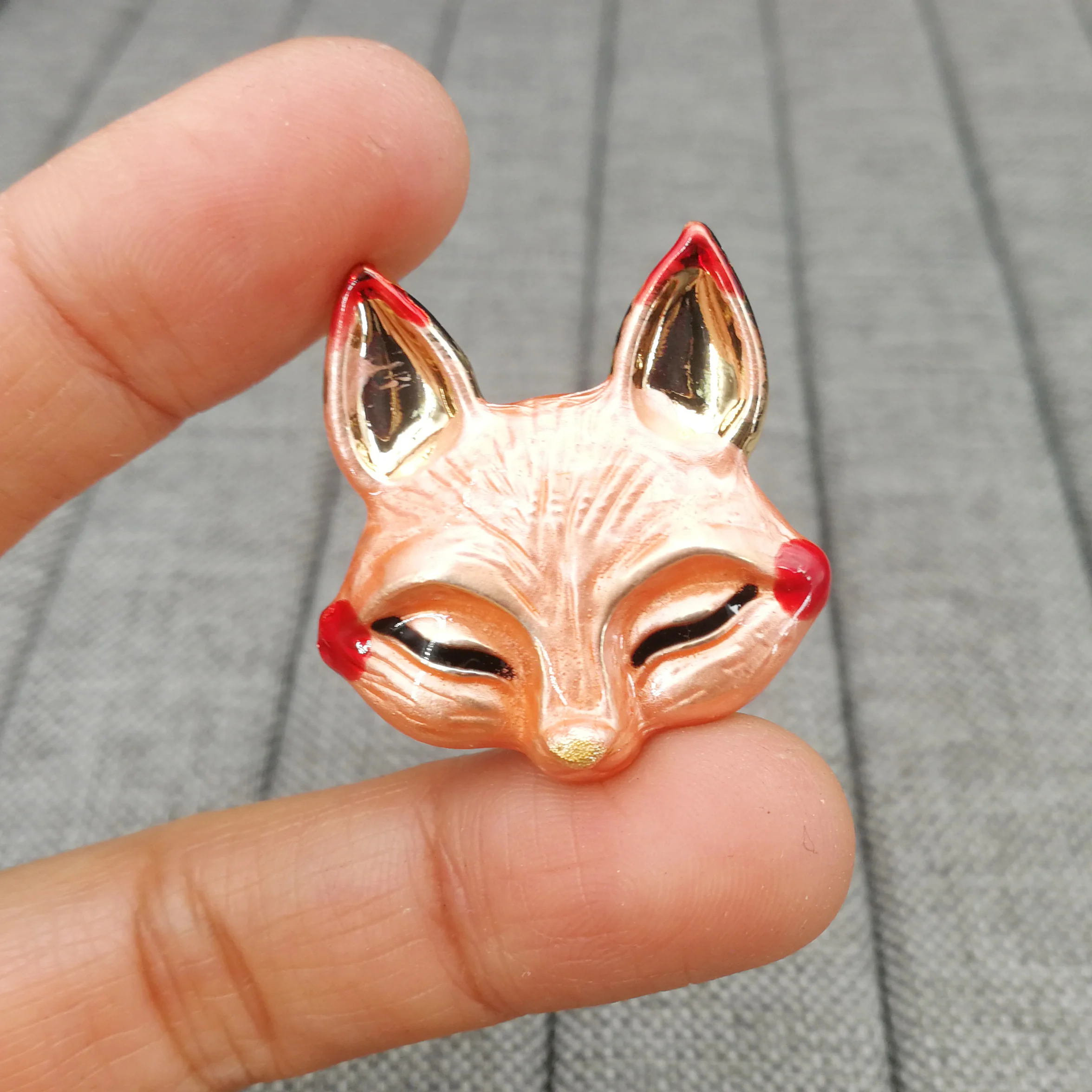 

Alloy Enamel Fox Pendants Charms Flat Back Cartoon Cat DIY Making Jewelry Finding Components Jewelry Finding Accessories parts
