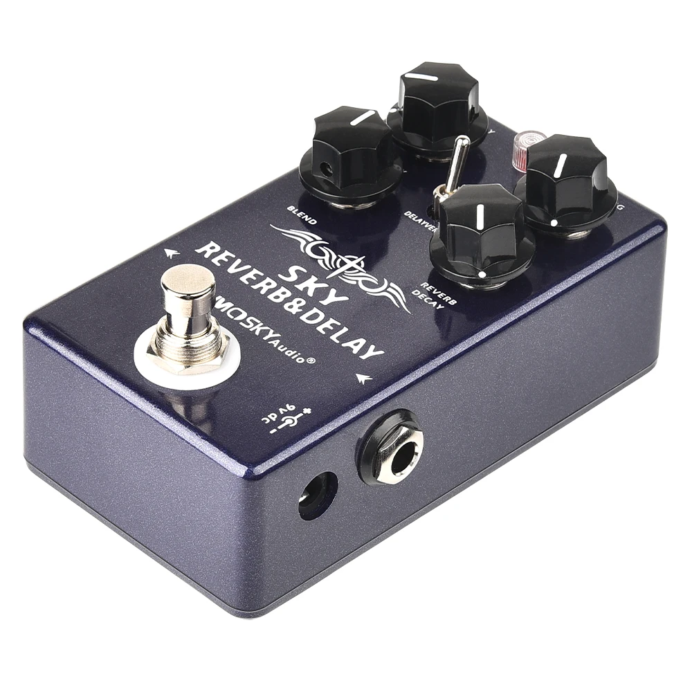 Moskyaudio 3 In 1 Delay-Verb Reverb Guitar Effect Pedal Digital Delay Guitar Effect Pedal True Bypass Guitar Accessories