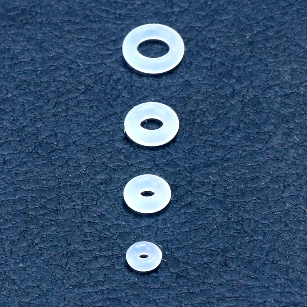 100PCS/LOT 4.5mm/6mm/7mm/8mm White Rubber Stopper Rings Charms Fit Leather Rope Non-Slip Jewelry Making DIY Positioning Beads