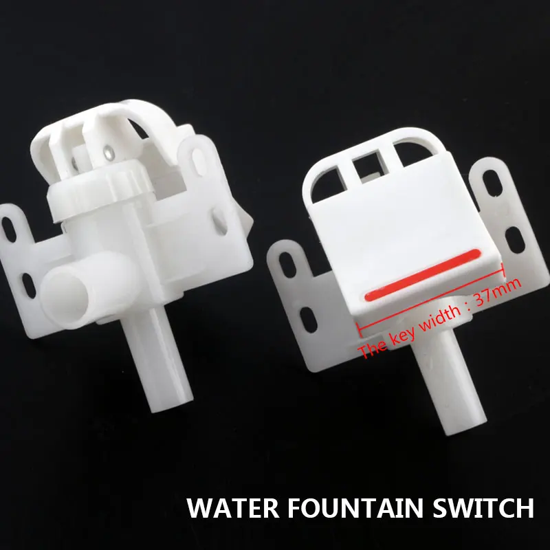 A Pair Water Dispenser Accessories Faucet Switch Hot And Cold Water Mouth Piano Key Press Type Vertical Plate Fixed Width 37mm