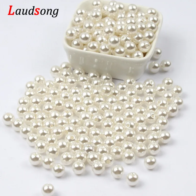 1-1000pcs Various Size Acrylic Pearl Round Spacer Loose Beads For Jewelry Making Diy Necklace Bracelet Charm Jewelry Finding