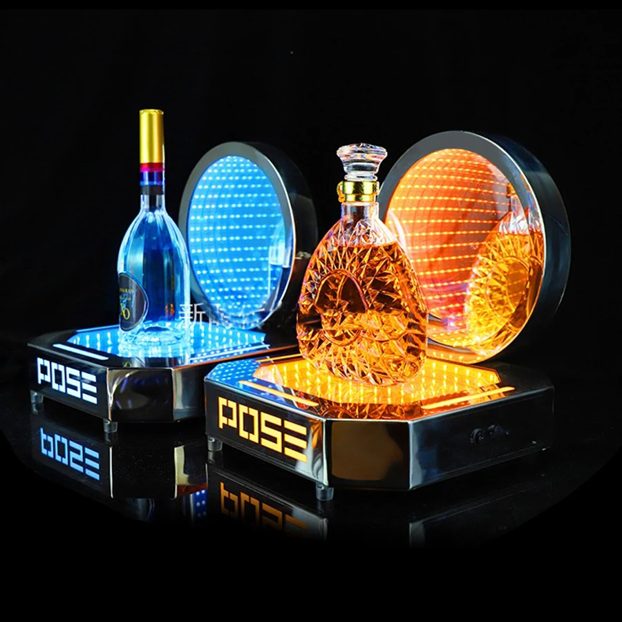 

LED Champagne Glorifier Display VIP Serving Tray Bottle Presenter Champagne Bottles Glorifier Decor Bar KTV Party Nightclub