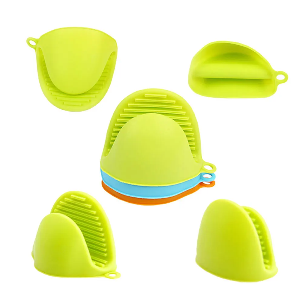 Silicone world Microwave Silicone Oven Gloves Heat Resistant Mitt Anti-slip Grips Bowl Pot Clips Kitchen Baking Cooking Gadgets