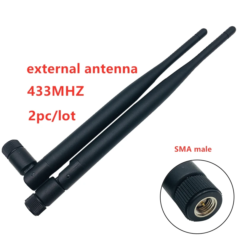 2 piece in stock! 2PCS 433MHz 5dbi antenna SMA male connector  433 MHZ antenna for Lorawan