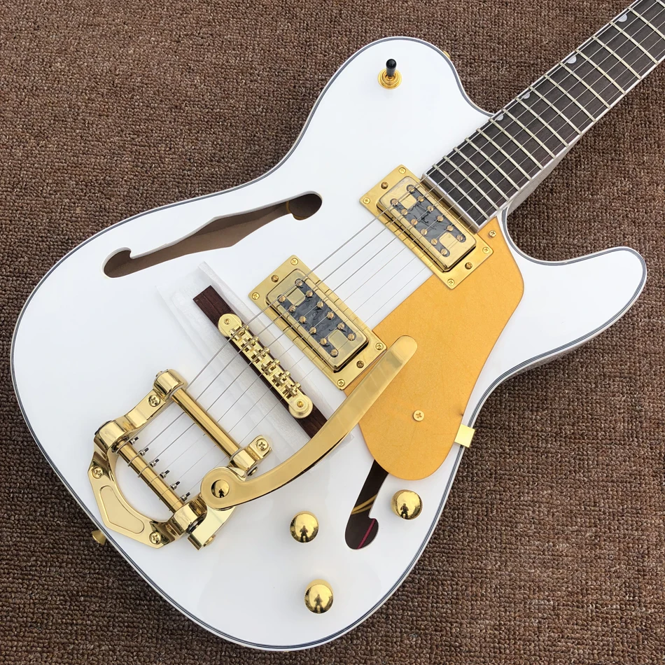 High Quality Electric Guitar,Rosewood Fingerboard,Gold Hardware,Jazz Hollow Body,Free Shipping