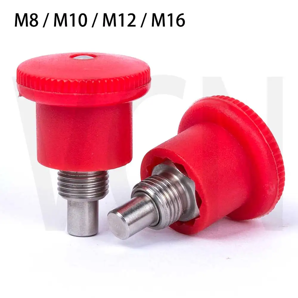 Locking spring screw/ dowel Indexing plunger,index plungers,VCN218 , Mini type,plastic knob , stainless steel, M8 M10 M12 M16