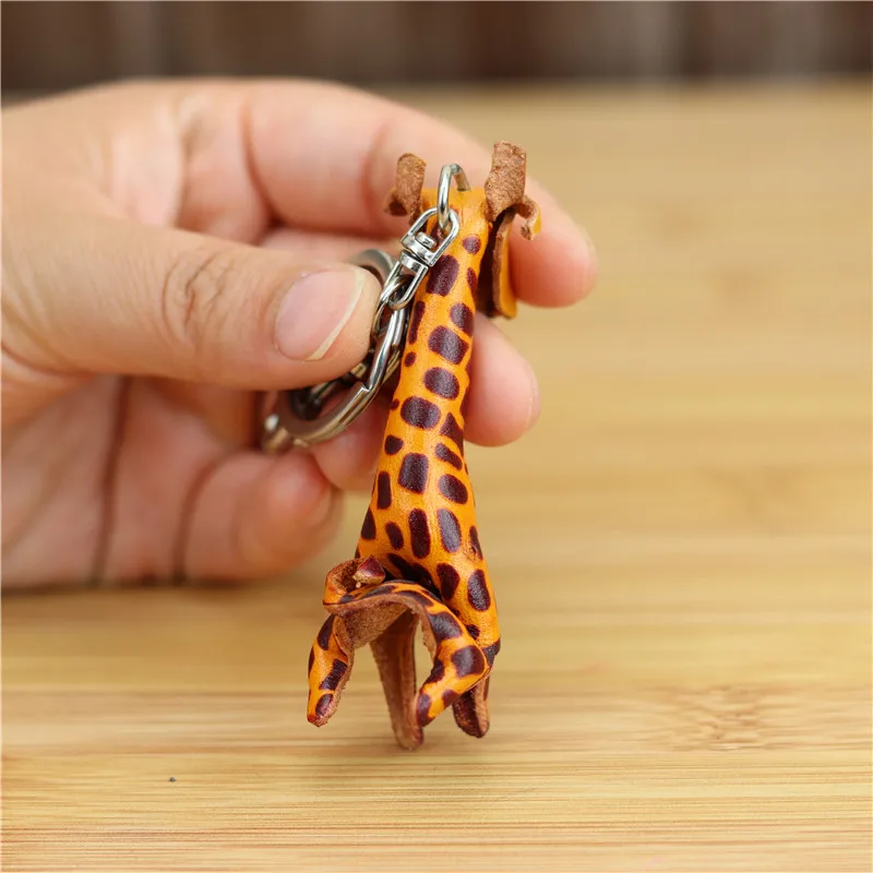 Leather Mini Fawn Bag Pendant Keychain Handmade Bag Hanging Fortune With Deer Key Chain Cute Birthday Gift