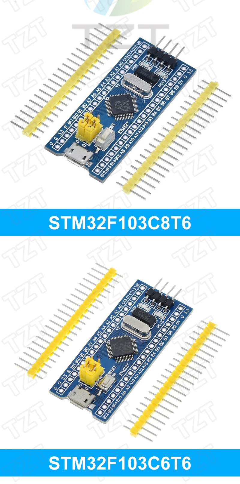 TZT STM32F103C8T6 CH32F103C8T6 ARM STM32 Minimum System Development Board STM32F401 STM32F411 + ST-LINK V2 Download Programmierer – Detail 27