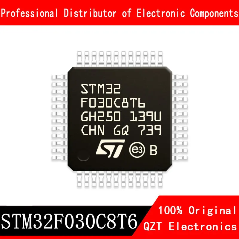 5 sztuk/partia nowy oryginał STM32F030C8T6 STM32F030 LQFP48 mikrokontroler MCU