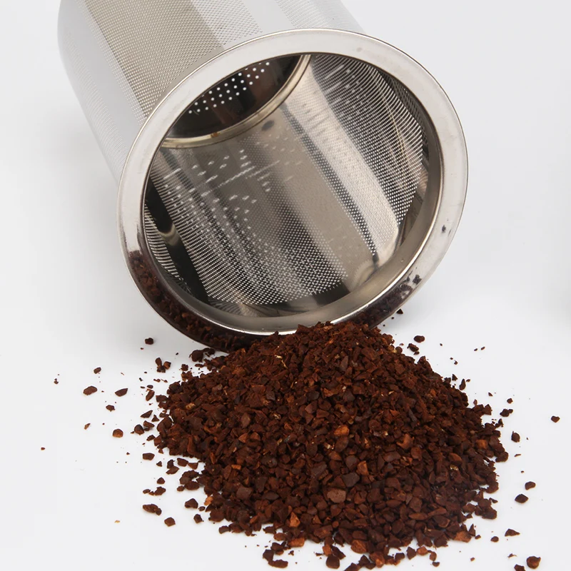 304 stainless steel coffee sieve powder device hand-punched filter smelling sieve powder cup, coffee powder sieve screen device