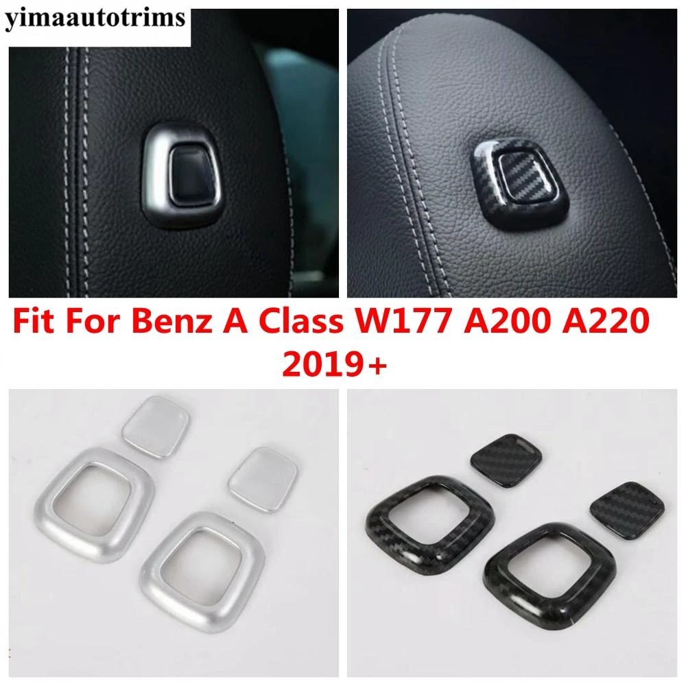 

Seat Head Pillow Adjust Button Cover Trim For Mercedes-Benz A Class W177 A200 A220 2019 - 2024 Carbon Fiber / Matte Accessories