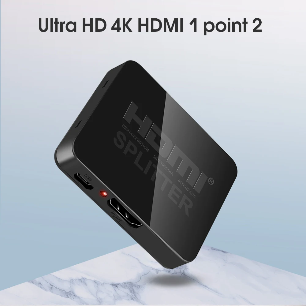 Kebidu 1 in 2 out 1080p 4K 1x2 HDCP striptizerka 3D Splitter wzmacniacz sygnału Audio wideo dystrybutor dla projektorów