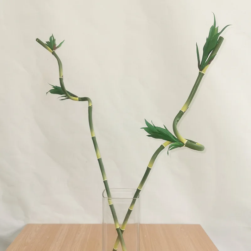 Floor Flower Artificial Bamboo Tree Branch Fake Plants Real Touch Plastic Home Office Decor