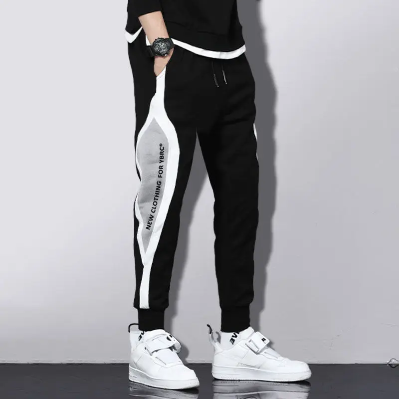 Hombre pantalón sudadera deportiva Primavera Verano Streetwear de los hombres moda tendencia Casual estudiantes Plus tamaño 5XL tobillo-longitud