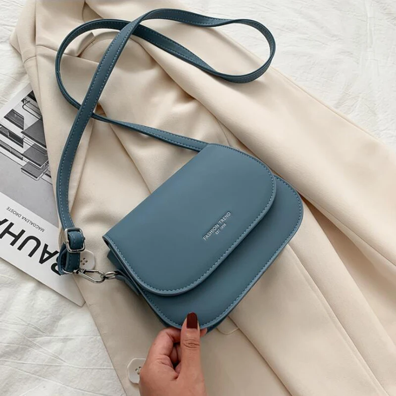 Modne torby Crossbody dla kobiet solidna torba na ramię z klapką designerskie torebki i portmonetki małych kobiet