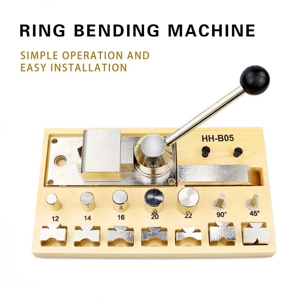 PHYHOO Ring Bending Machine for Earring Finger Gold Silver Copper Ring Forming Mini Rolling Mill Jewelry Repair Tool