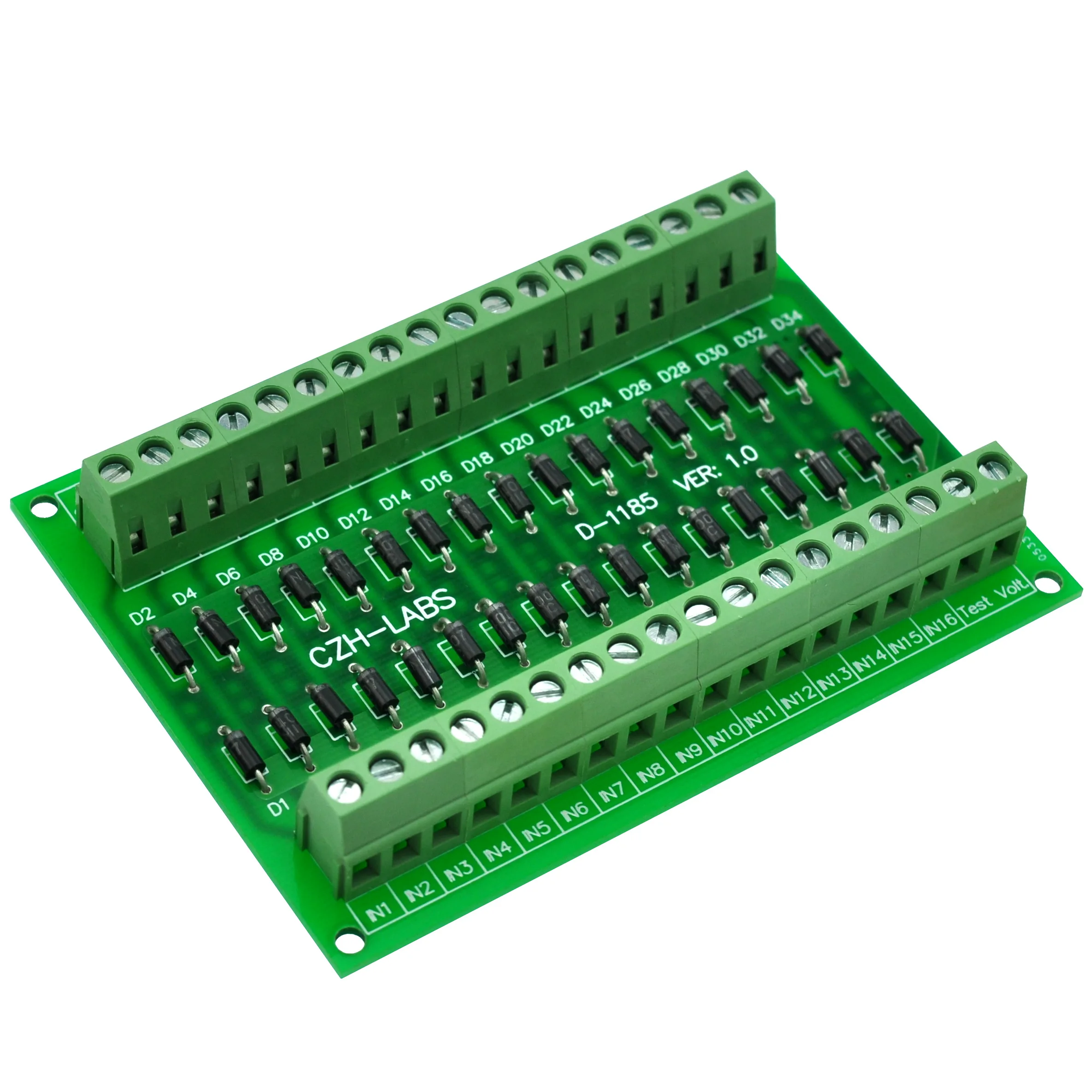 CZH-LABS AC Lamp Test Diode Module, 16 Channels.