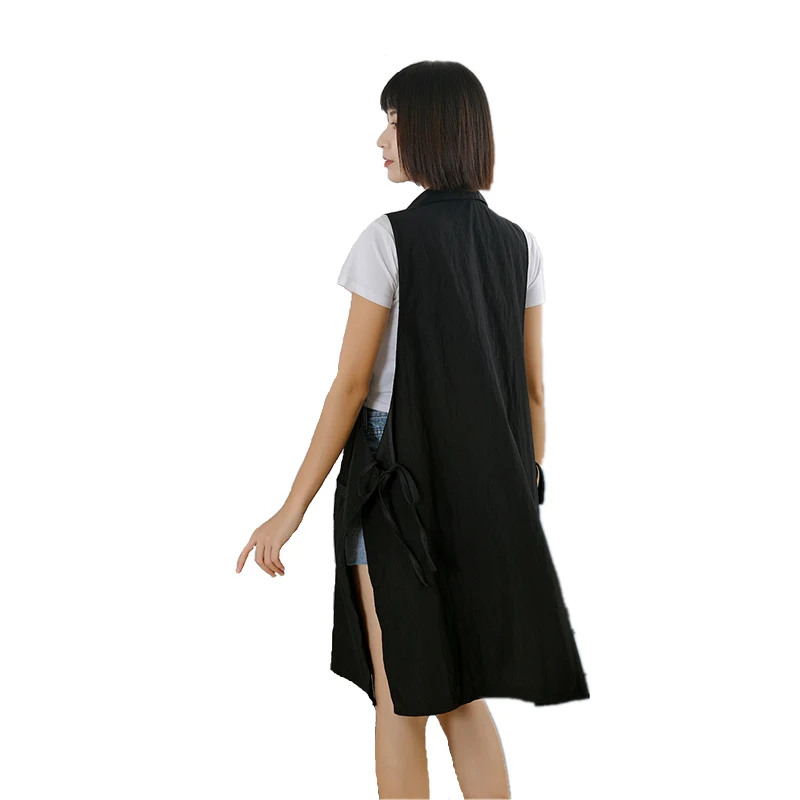 Hairdressing apron hair salon special perm dyeing oiling barber work clothes assistant apron manicure technician clothes vest image 5