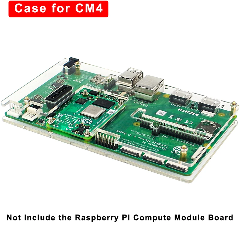 Raspberry Pi Compute Module 4 Case Transparent Acrylic Shell CM 4 Protective Enclosure for Raspberry Pi Compute Module 4 Board