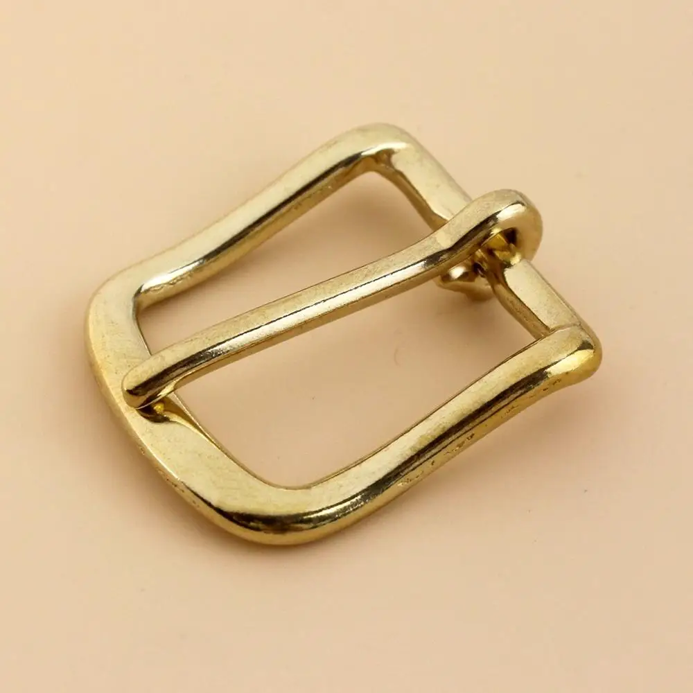 Solid Brass Belt Buckle End Bar Heel bar Buckle Single Pin Belt Half Buckle For Leather Craft Bag Strap Jeans Webbing Dog Collar