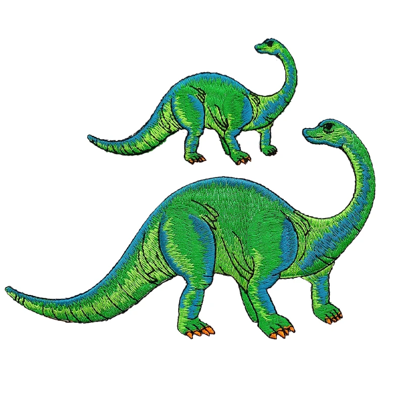 Embroidery Patches for Clothing Accessories, Cartoon Animal Dinosaur Badges, Iron on Patches, Wholesale