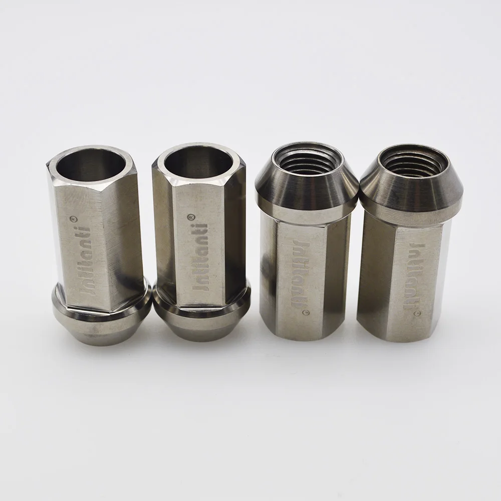 

Jntitanti Gr5 titanium wheel lug nut screw M14x1.5x45mm open end for Tesla Toyota Honda Jeep Buick Land Rover Audi VW