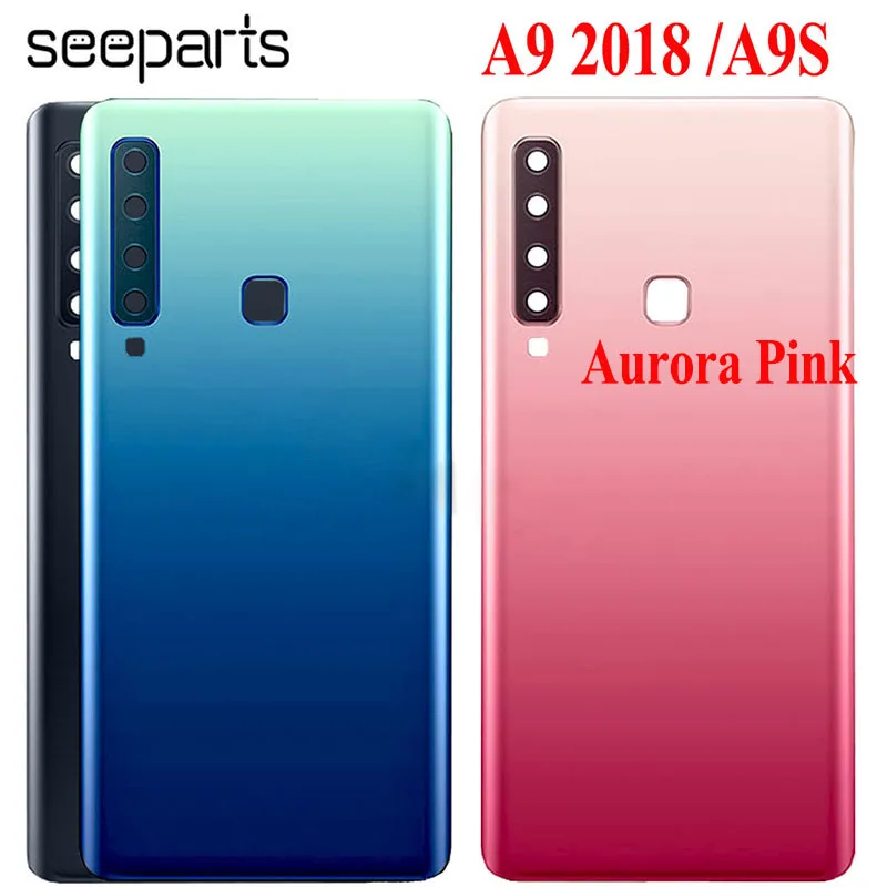 For SAMSUNG Galaxy A9 2018 A920 Back Battery Glass Cover A9S Rear Door Housing Case Replacement For SAMSUNG A9S Battery Cover